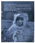 Alan Bean 16'' x 20'' Signed Photo, With His Personal Story on How He Collected ''Pristine Moon Dust''